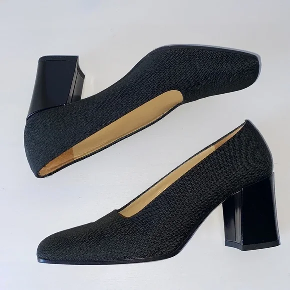 Via Spiga Vintage Block Heels Black Size 6.5 - Picture 4 of 8